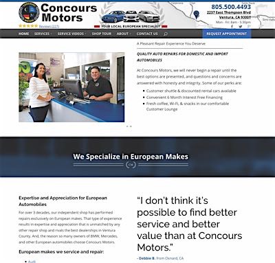 concours motors website