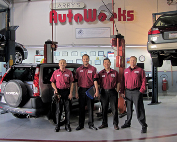 technicians, from left: bob dickerson; yann spalanzani; bailey tai; and rhys worth.
