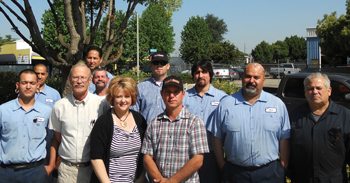 front row, from left: alonzo padilla, al waddle, shelly gist, john mcmahan (owner), herb adame and ernest leyba. back row, from left: victor parra, larry vannorsdall (owner), steve eoff, robert parker and steven santana.