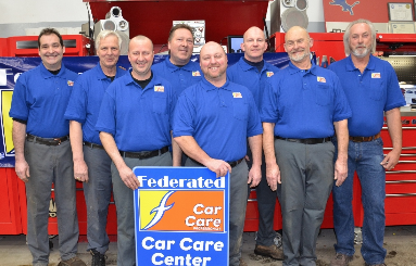 (L to R): Federated Shop of the Year, Brighton Auto Service: Tom Summers, Les Jankowski, Chris Donovan, Mark Boon, Alan Abdella, Eric Muir, Bill Wasylyk, Bobby Lee Keeney Jr.